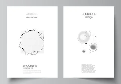 Vector layout of A4 cover mockups templates for brochure, flyer layout, booklet 스톡 일러스트