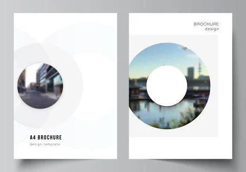 Vector layout of A4 cover mockups templates for brochure, flyer layout, booklet Stock Illustration