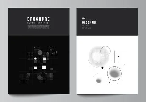 Vector layout of A4 cover mockups templates for brochure, flyer layout, booklet Stock Illustration