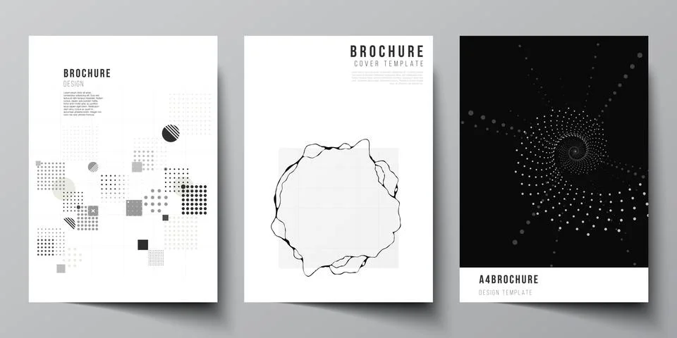 Vector layout of A4 cover mockups templates for brochure, flyer layout, booklet Stock Illustration