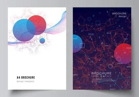 Vector layout of A4 cover mockups templates for brochure, flyer layout, booklet 库存插图