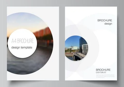 Vector layout of A4 cover mockups templates for brochure, flyer layout, booklet Stock Illustration