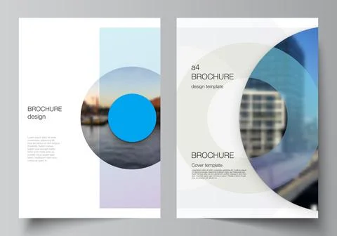Vector layout of A4 cover mockups templates for brochure, flyer layout, booklet Stock Illustration