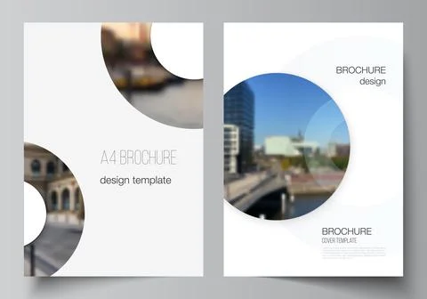 Vector layout of A4 cover mockups templates for brochure, flyer layout, booklet Stock Illustration