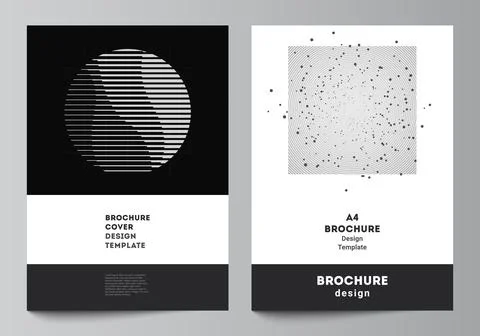 Vector layout of A4 cover mockups templates for brochure, flyer layout, booklet Stock Illustration