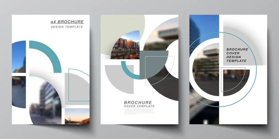 Vector layout of A4 cover mockups design templates for brochure, flyer layout Stock Illustration