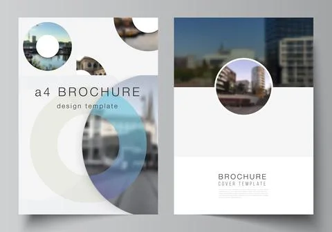 Vector layout of A4 cover mockups templates for brochure, flyer layout, booklet Stock Illustration