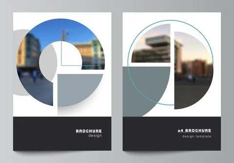Vector layout of A4 cover mockups design templates for brochure, flyer layout Stock Illustration