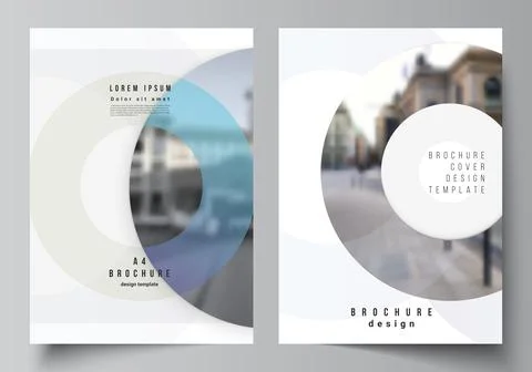 Vector layout of A4 cover mockups templates for brochure, flyer layout, booklet Stock Illustration