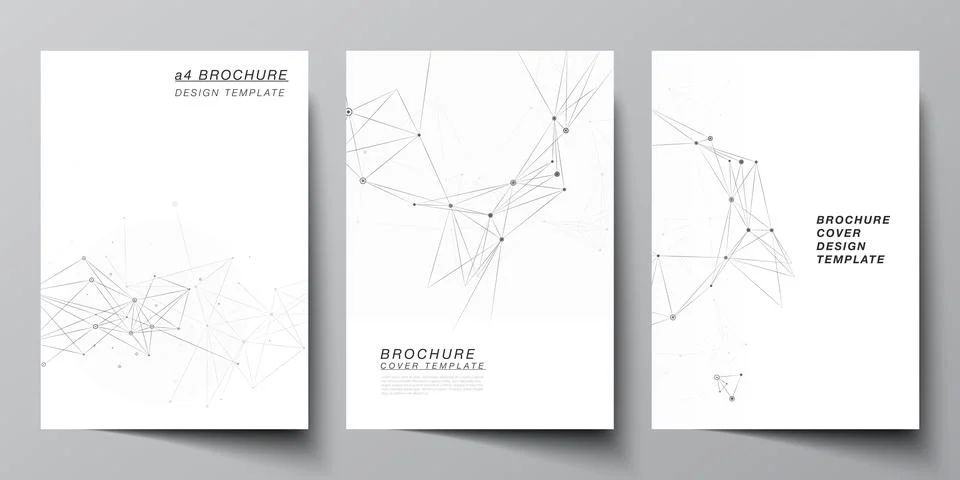 Vector layout of A4 cover mockups templates for brochure, flyer layout, booklet Stock Illustration