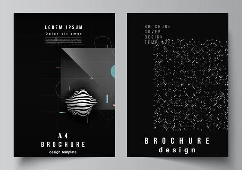 Vector layout of A4 cover mockups templates for brochure, flyer layout, booklet Stock Illustration
