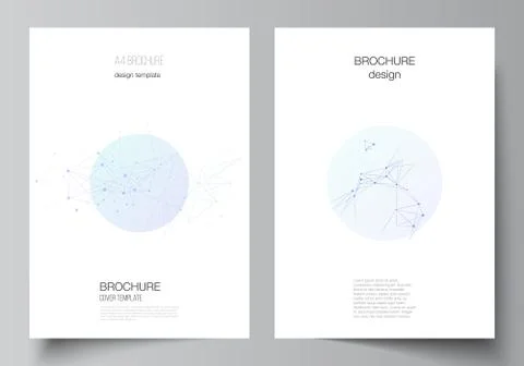 Vector layout of A4 format cover mockups templates for brochure, flyer layout Stock Illustration