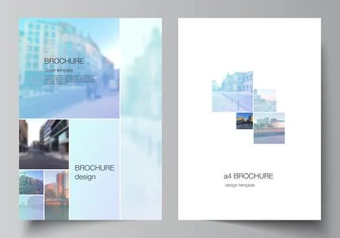Vector layout of A4 format cover mockups templates for brochure, flyer layout Stock Illustration
