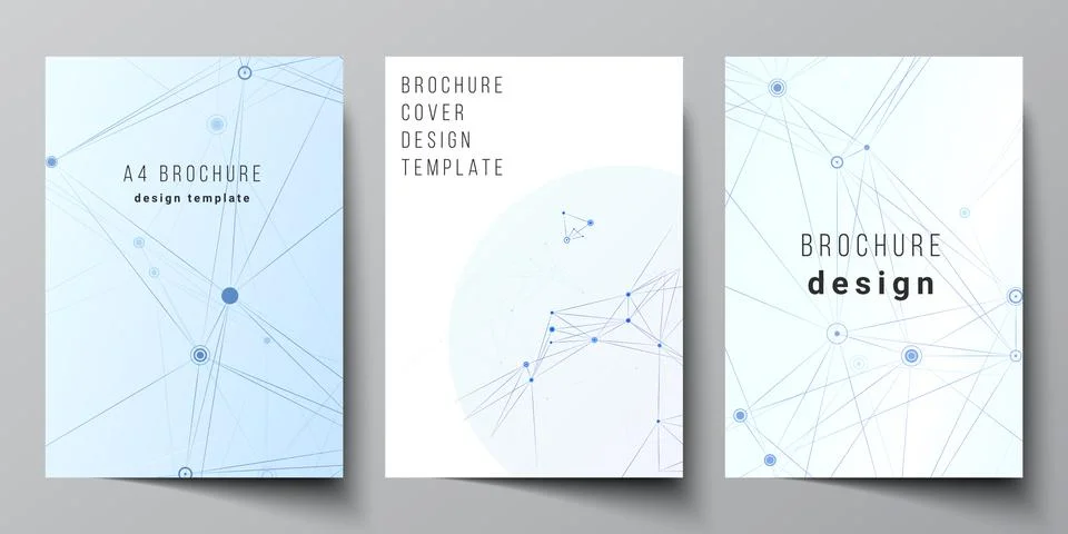 Vector layout of A4 format cover mockups templates for brochure, flyer layout Stock Illustration