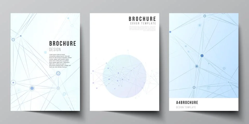 Vector layout of A4 format cover mockups templates for brochure, flyer layout Stock Illustration