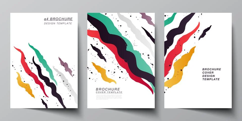 Vector layout of A4 format cover mockups design templates for brochure, flyer Stock Illustration