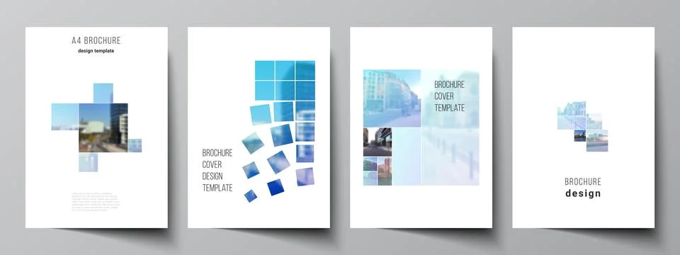 Vector layout of A4 format cover mockups templates for brochure, flyer layout Stock Illustration