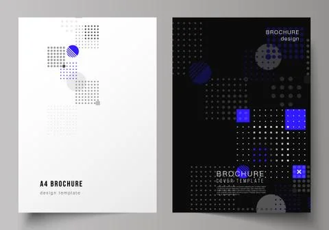 The vector layout of A4 format modern cover mockups design templates for Stock Illustration