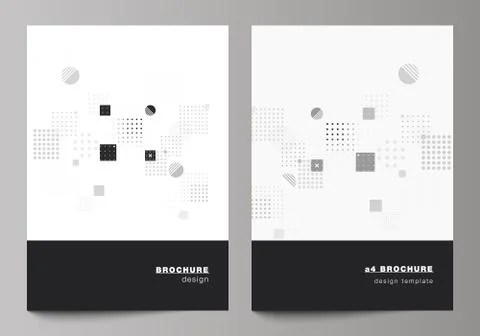 The vector layout of A4 format modern cover mockups design templates for Stock Illustration