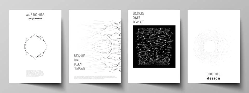 The vector layout of A4 format modern cover mockups design templates for Illustrazione stock