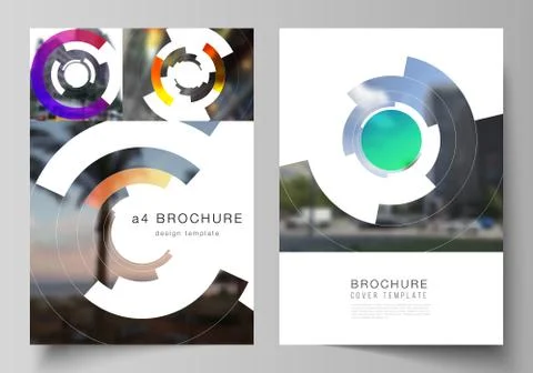 The vector layout of A4 format modern cover mockups design templates for Stock Illustration