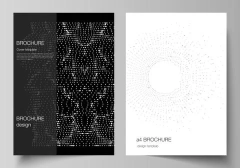 The vector layout of A4 format modern cover mockups design templates for Illustrazione stock