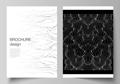 The vector layout of A4 format modern cover mockups design templates for Illustrazione stock