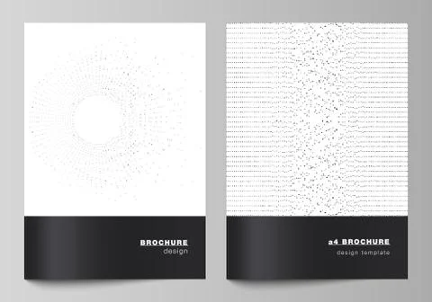 The vector layout of A4 format modern cover mockups design templates for Illustrazione stock