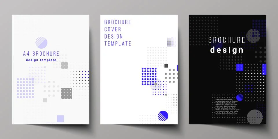 The vector layout of A4 format modern cover mockups design templates for Stock Illustration