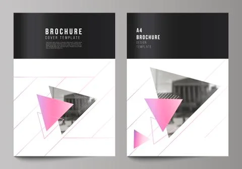 The vector layout of A4 format modern cover mockups design templates for Stock Illustration