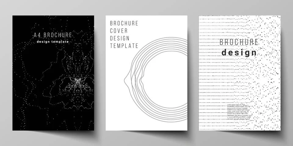 The vector layout of A4 format modern cover mockups design templates for Illustrazione stock