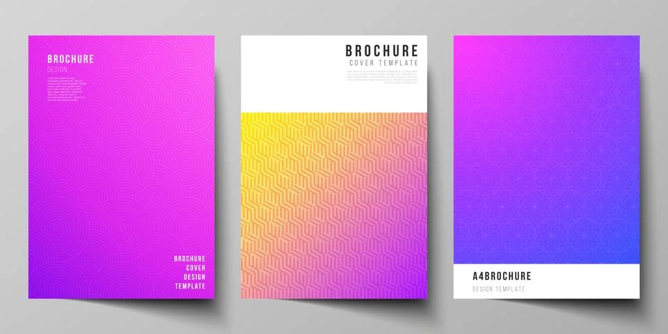 The vector layout of A4 format modern cover mockups design templates for Stock Illustration