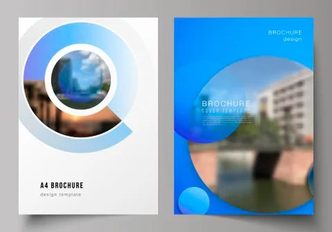 The vector layout of A4 format modern cover mockups design templates for Stock Illustration