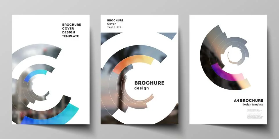 The vector layout of A4 format modern cover mockups design templates for Stock Illustration