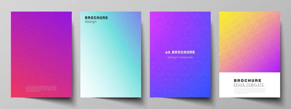 The vector layout of A4 format modern cover mockups design templates for Stock Illustration