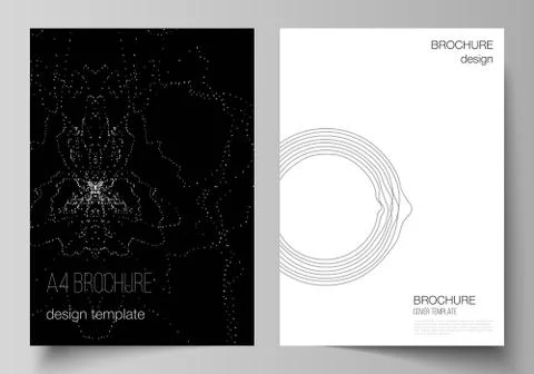 The vector layout of A4 format modern cover mockups design templates for Illustrazione stock