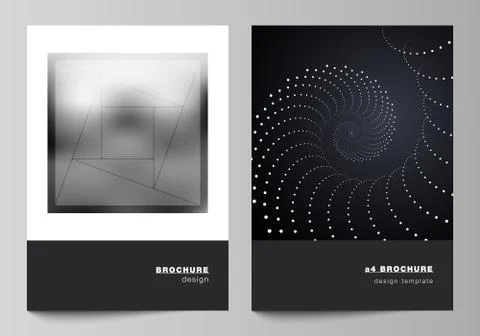Vector layout of A4 format modern cover mockups design templates for brochure Stock Illustration