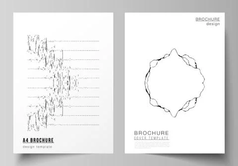 The vector layout of A4 format modern cover mockups design templates for Illustrazione stock