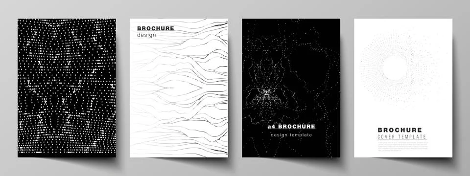 The vector layout of A4 format modern cover mockups design templates for Illustrazione stock