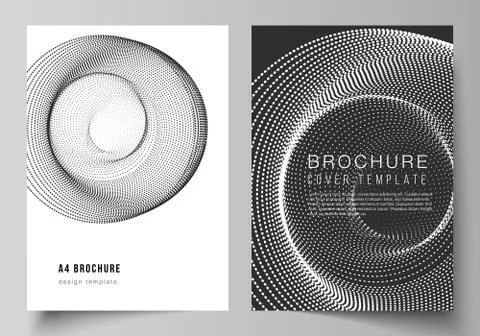 Vector layout of A4 format modern cover mockups design templates for brochure Stock Illustration