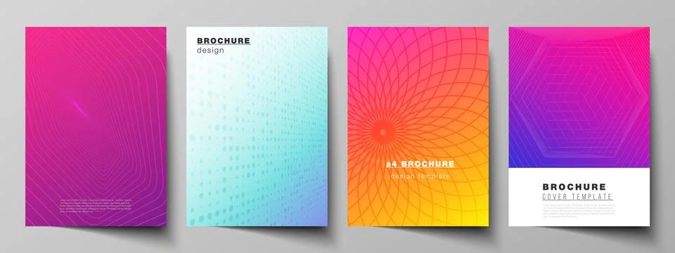 The vector layout of A4 format modern cover mockups design templates for Stock Illustration