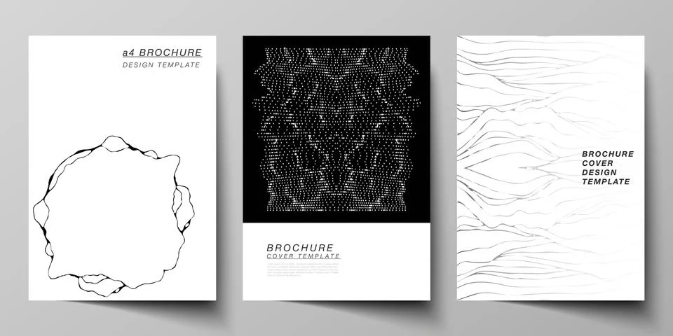 The vector layout of A4 format modern cover mockups design templates for Illustrazione stock