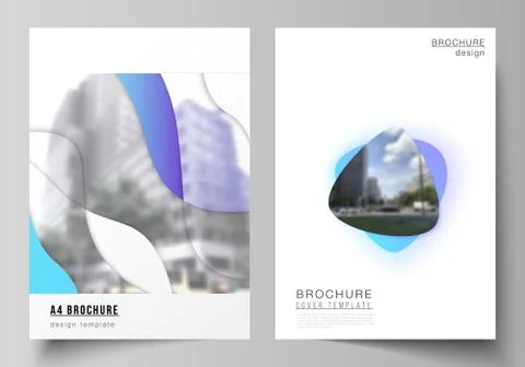 Vector layout of A4 format modern cover mockups design templates for brochure Stock Illustration