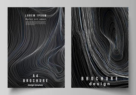 The vector layout of A4 format modern cover mockups design templates for Stock Illustration