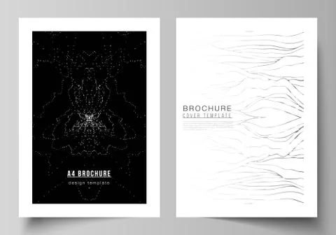 The vector layout of A4 format modern cover mockups design templates for Illustrazione stock