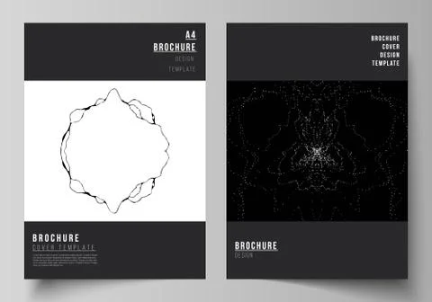 The vector layout of A4 format modern cover mockups design templates for 스톡 일러스트