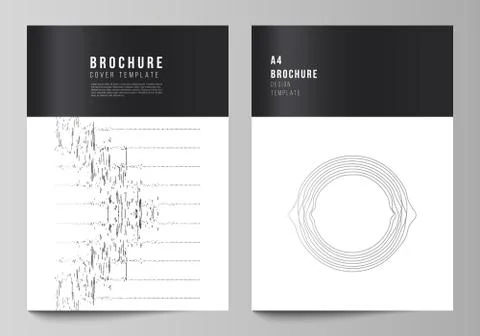 The vector layout of A4 format modern cover mockups design templates for Stockillustratie