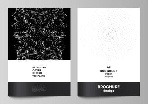 The vector layout of A4 format modern cover mockups design templates for Illustrazione stock