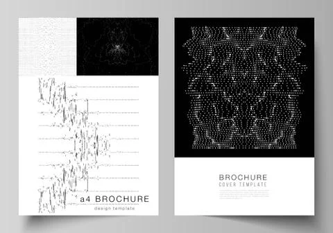 The vector layout of A4 format modern cover mockups design templates for Stock Illustration
