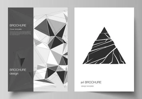 Vector layout of A4 format modern cover mockups design templates for brochure Stock Illustration